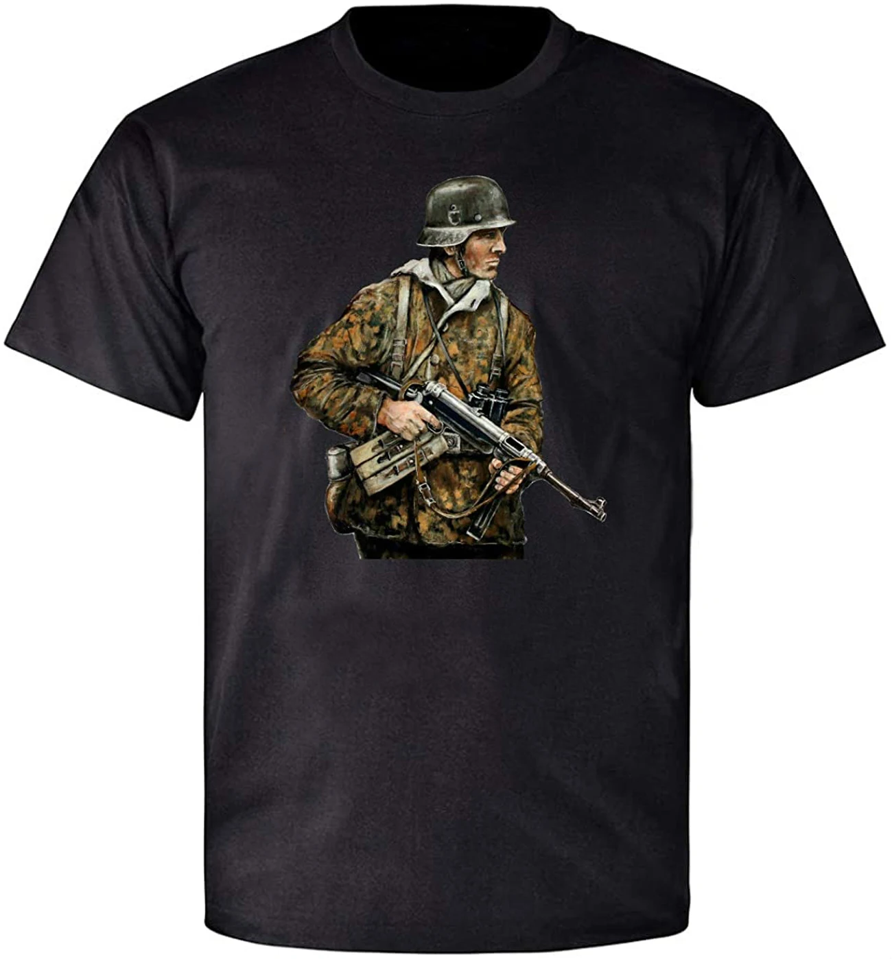 

Elite Staffel Unit Military Soldier MP40 Printing T-Shirt Cotton O-Neck Short Sleeve Men's T Shirt New Size S-3XL