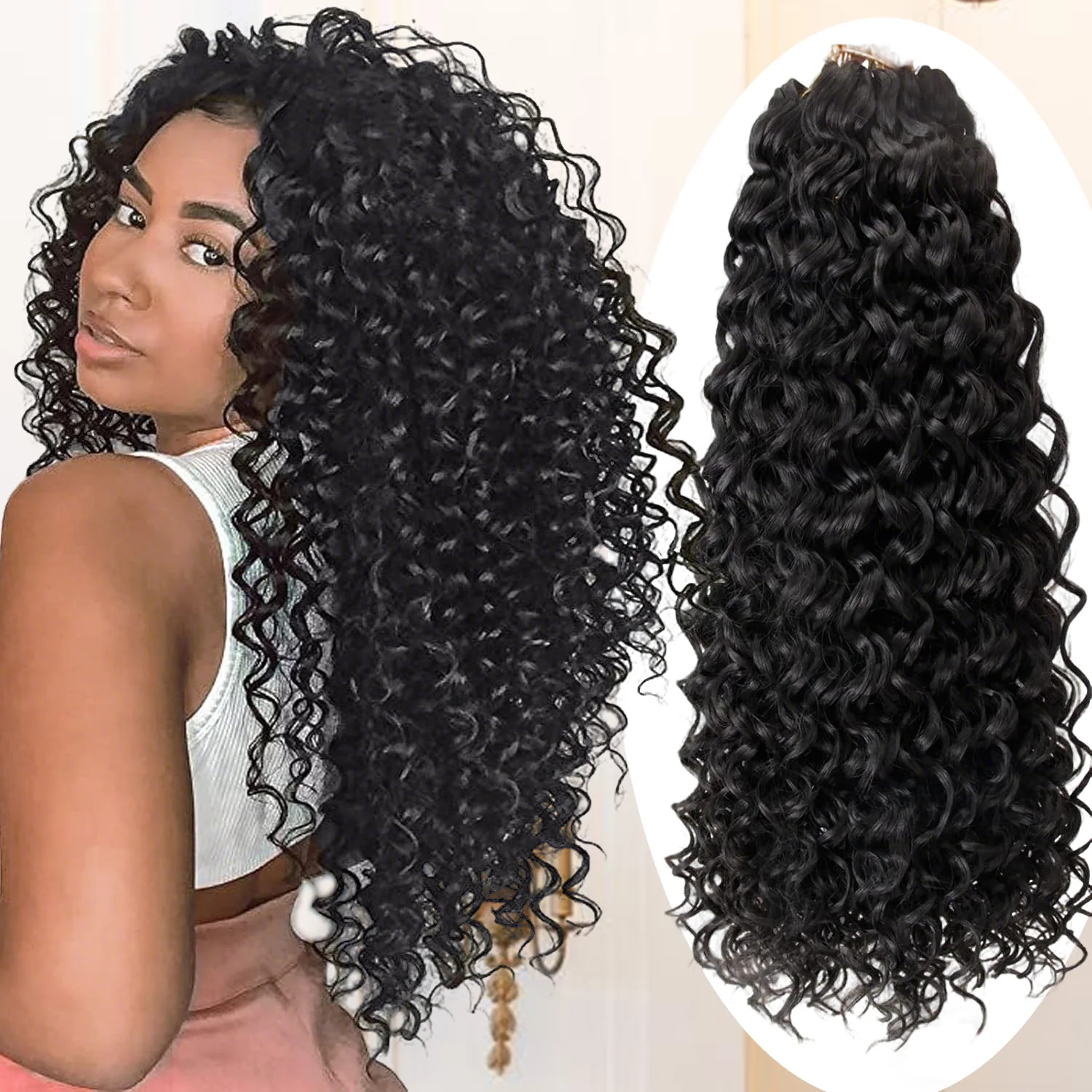 

Бирманские кудрявые волосы для наращивания, без узлов, 100% натуральные человеческие волосы, для плетения крючком, предварительно разделенные, для женщин