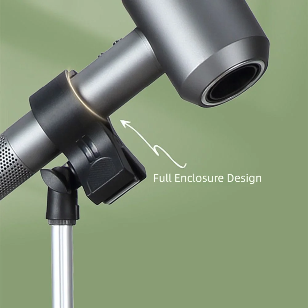 

Телескопическая регулируемая подставка для фена Регулируемая высота Складной вертикальный держатель для фена Стабильная основа Hands Free