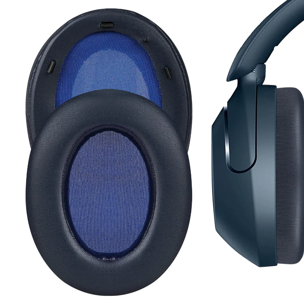 โฟมจำรูปหนังเทียมเปลี่ยนหูฟองน้ำหุ้ม Muffs หูฟังสำหรับ Sony WH-XB910N WH XB910หูฟัง
