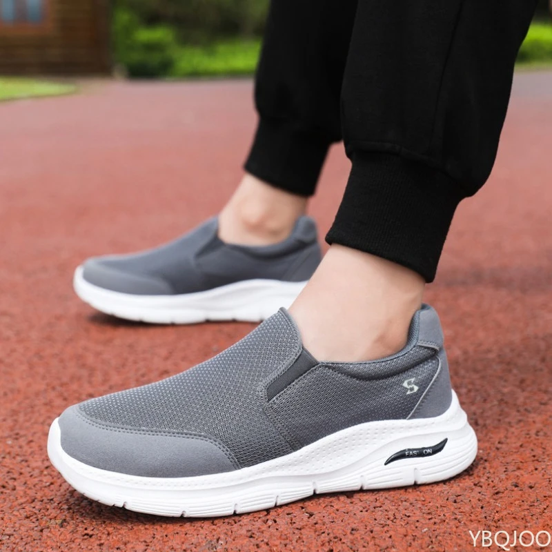 

Осенняя мода большого размера, новая дышащая повседневная удобная мужская обувь, универсальная легкая обувь на плоской подошве, спортивная мужская обувь