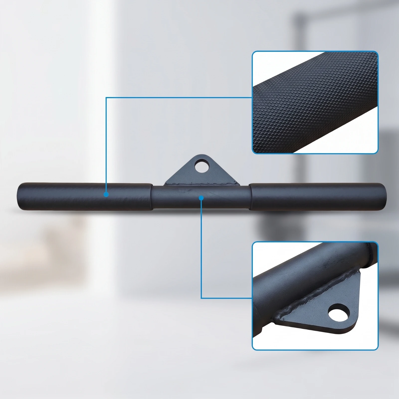 Lat Pulldown Bar Comfortable Grip Cable Machine Attachment Bar Non-Slip Rust-Resistant for Home Gym Owners, Seated Rows - view 4