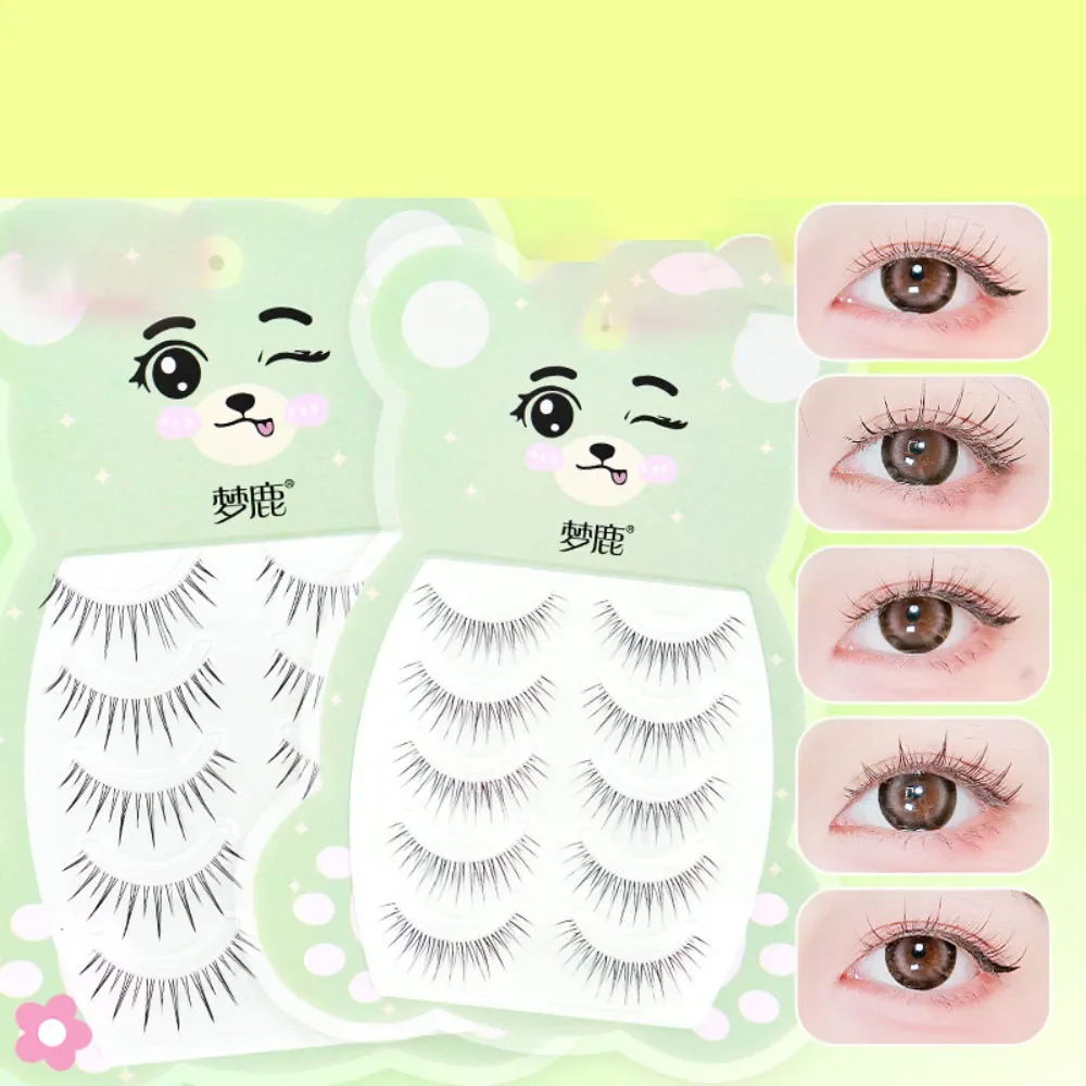 

5 Pairs Whole Stripe False Eyelash Ultra Natural Thick Dense Animal Series Fake Eyelash Full Stripe Transparent Terrier Lashes
