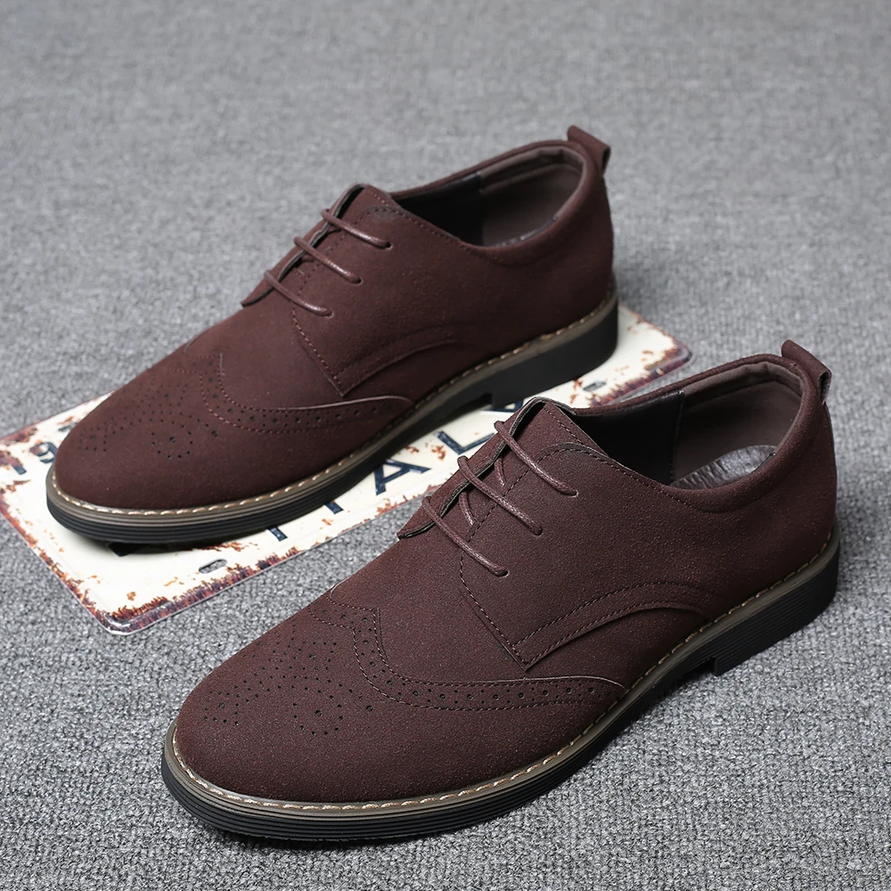 

Мужские элегантные повседневные оксфорды-броги большого размера, удобная дышащая рабочая обувь