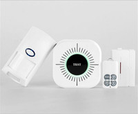 433Mhz Wireless  Alarm System  Home Security Alarm Kit With PIR Motion Detector Door Contact Smoke Sensor