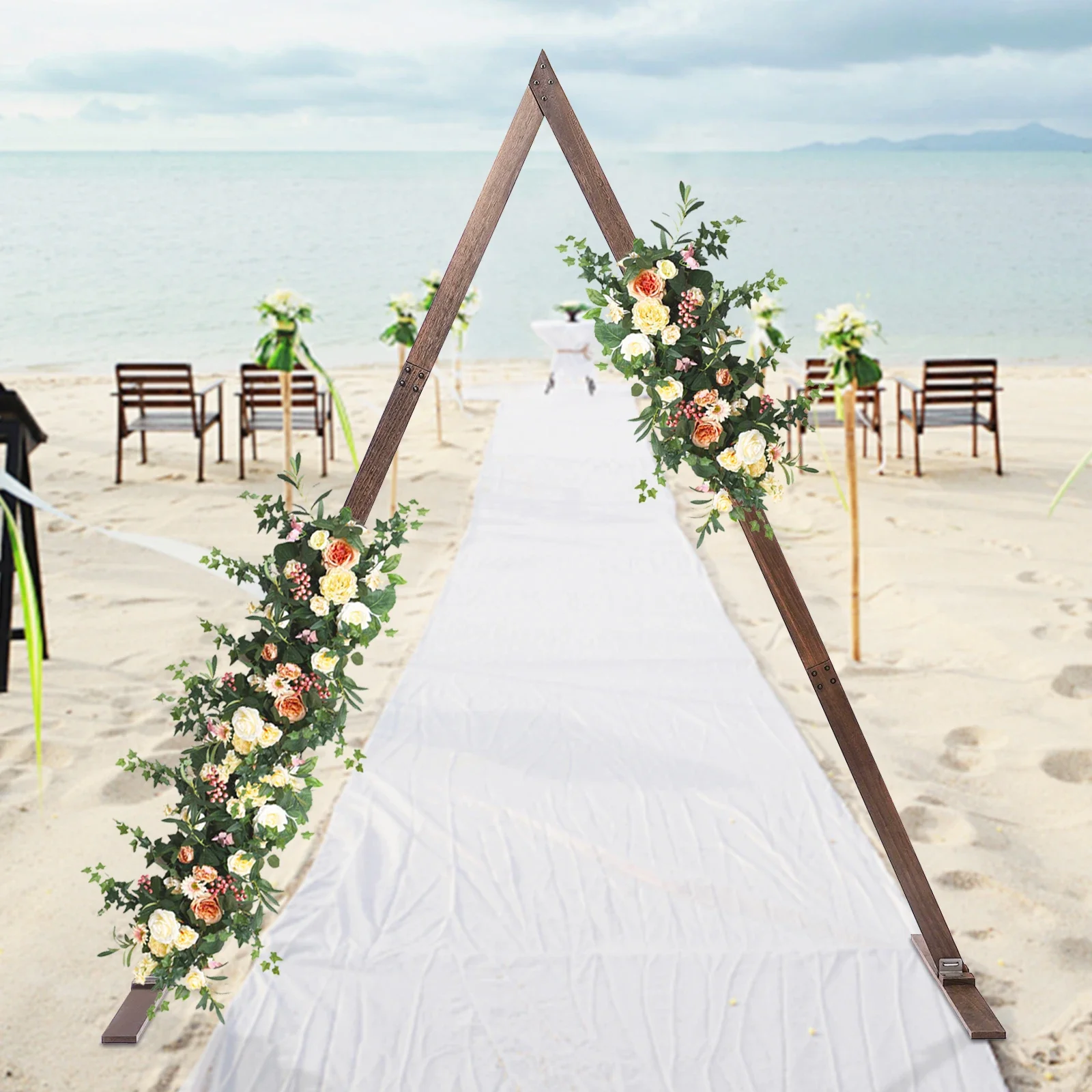 

Wooden Wedding Arch 8.2FT Wood Arch Wedding Ceremony Gorgeous Wedding Arbor Wedding Backdrop Stand Garden Wedding