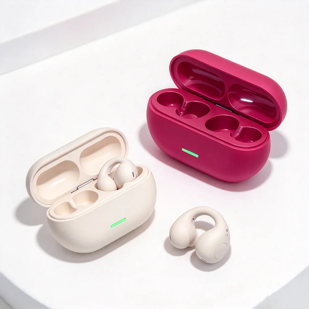 TWS Bluetooth Headset Bluetooth Headphones Feature Smooth Sound Transmission Lightweight Frame Portable Container for Outdoor