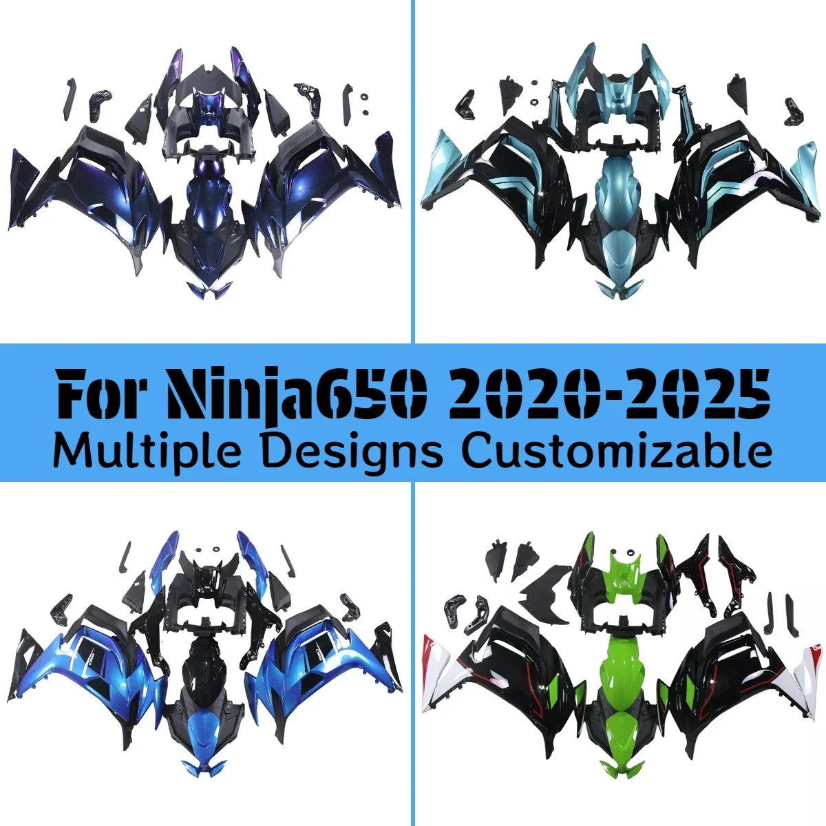 لكاواساكي نينجا 650 2020 2021 2022 2023 2024 2025 Fairings Ninja650 20 21 22 23 24 25 الهدايا المجمعة حقن دراجة نارية