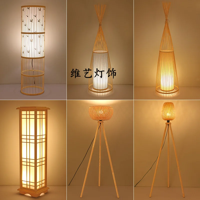 

Новый сезон, хит продаж, бамбуковый торшер, гостиная, прикроватная лампа в стиле дзен, ретро, японская простая креативная декоративная атмосферная лампа