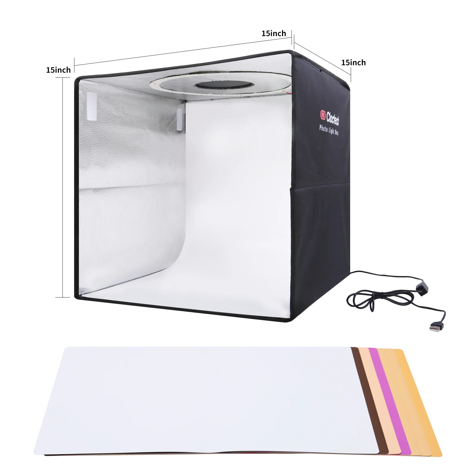 Imagem -04 - Dobrável Fotografia Light Box Kit Photo Studio Tenda de Tiro Sided Color Backgrounds Tamanho Pequeno do Produto