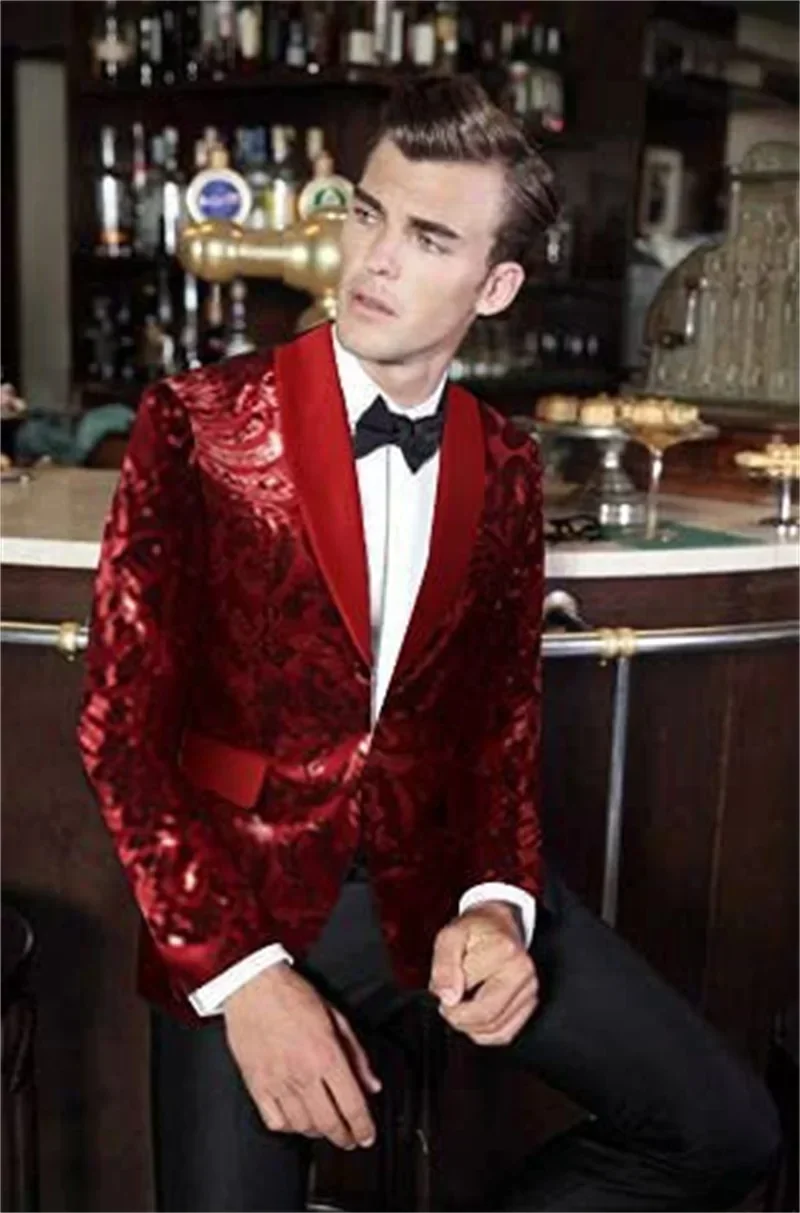 Luxury Sequins Men Suit 1 Piece Blazer Groom Best Man Elegant Male Groom Business Work Wear Office Lady Jacket Coat Prom Wear