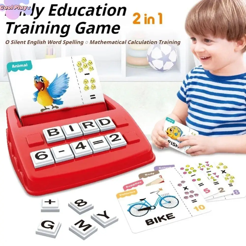 

Montessori Spelling Words Game 2 in 1 Alphabet Matching Letter Games Toy Arithmetic Cute Letter Matching Game Educational