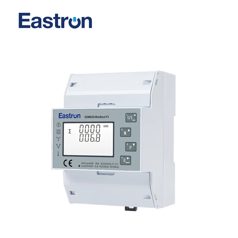 SDM630Modbus V3, Multi-function Power Analyser, 1p2w 3p3w 3p4w, Modbus/Pulse Output RS485, PV Solar System Available, NON-MID