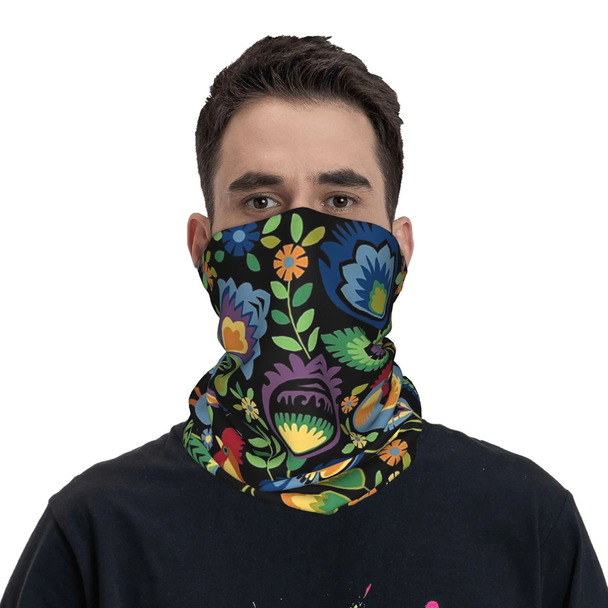 

Польские народные петухи, бандана, гетры с принтом, шарф, теплый головной убор для верховой езды, унисекс, для взрослых, зима