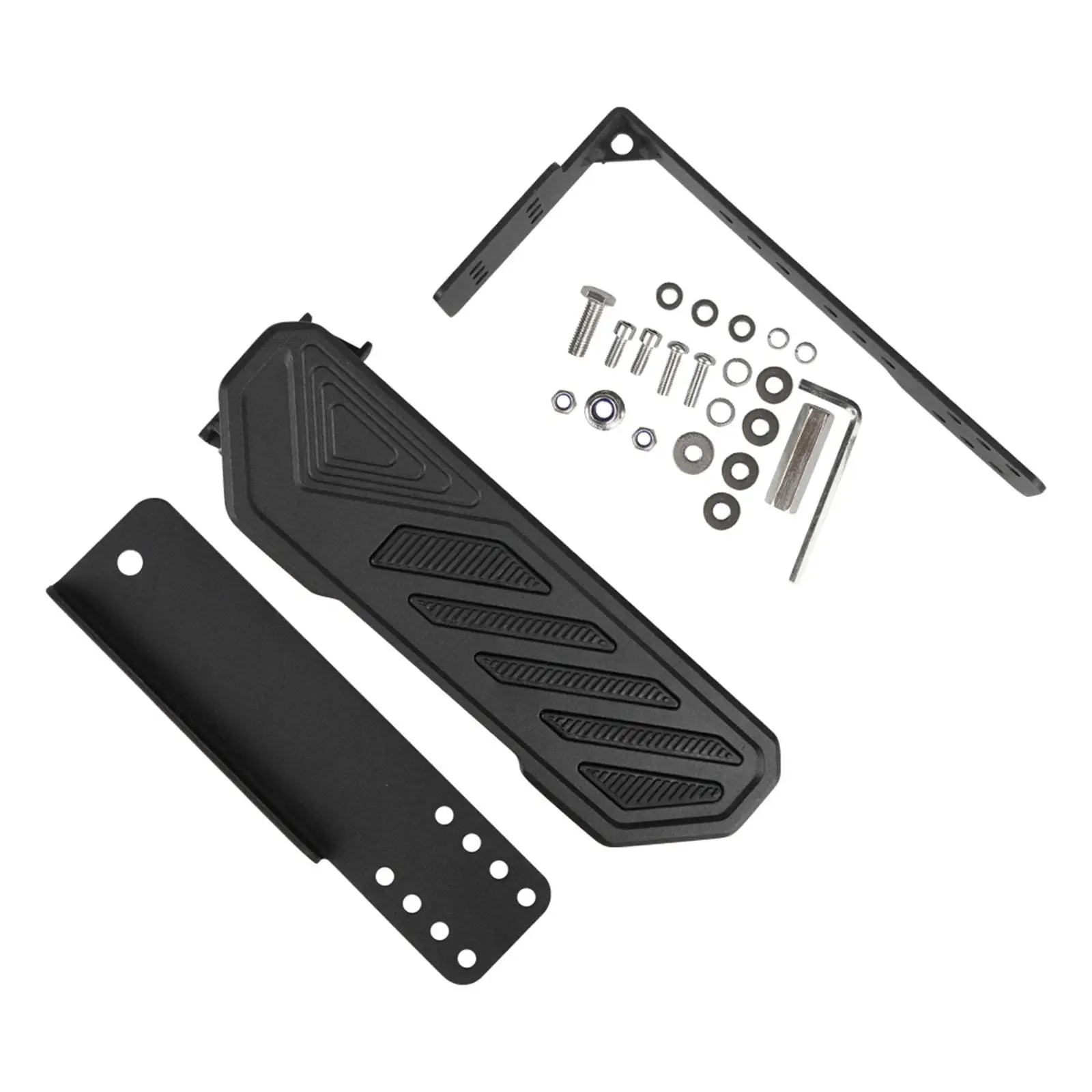 Dead Pedal Thickened Anti Slip Left Side Footrest Kick Panel for Jeep Wrangler JK Jku JL Jlu 4XE Easy to Install Durable