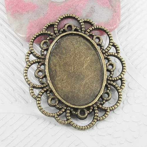 5pcs antiqued bronze color oval rim cabochon settings(INNER SIZE 18*25mm) EF0706