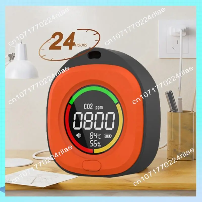 A17Z K5C Mini Detektor Dwutlenku Węgla Tester CO Monitor Jakości Powietrza Przenośny Ekran LED Ładowanie USB Typ-C Do Użytku Wewnętrznego