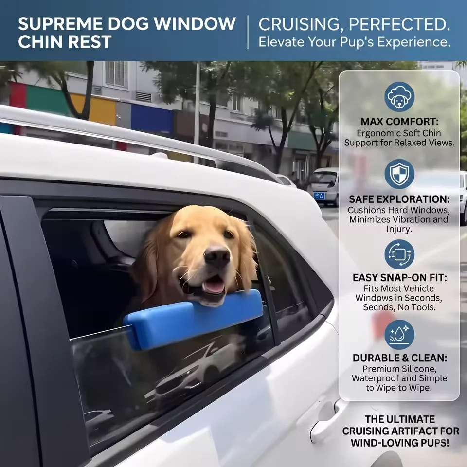 Universal Dog Car Chin Rest Comfortable Pet Chin Rest Soft Practical Car Window Chin Rest for Dogs Protect Pet's