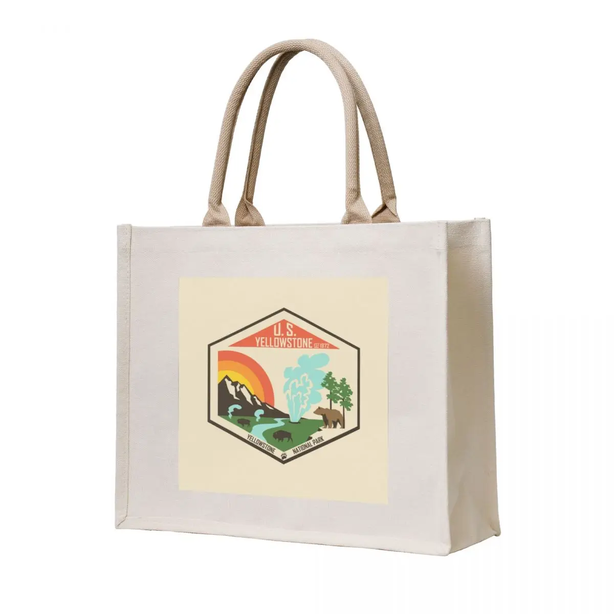 

Yellowstone National Park Tote Bag foldable reusable bag handbag supermarket folding bag
