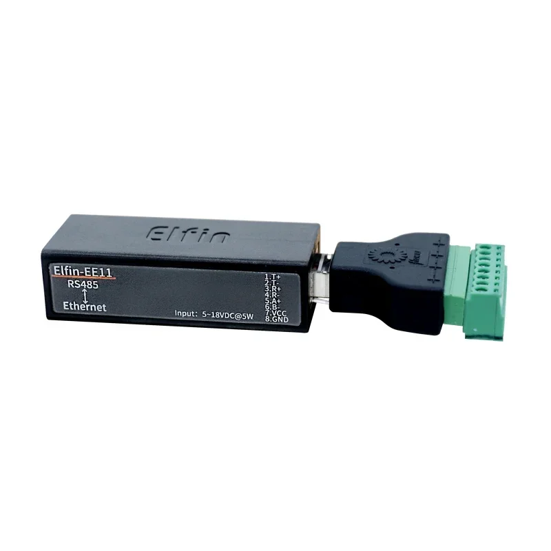 EE11 미니 RS485 직렬 서버-이더넷 Modbus TCP 직렬-이더넷 RJ45 변환기, 임베디드 웹 서버 포함