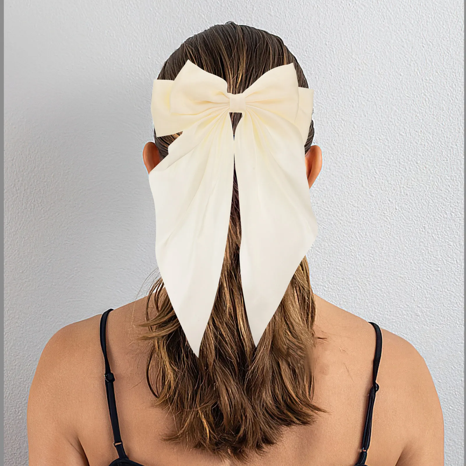 

2 шт. заколки для волос с лентами, большие заколки-бантики для женщин, изящный элегантный дизайн, легкие, простые в использовании, идеально подходят для торжественных мероприятий или повседневной носки.