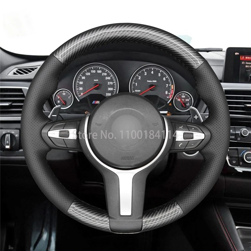 

Hand-Sewn PU Carbon fiber Leather Car Steering Wheel Cover for BMW M Sport F30 F31 F34 F10 F11 F07 F12 F13 F06 X3 F25 F32 F33