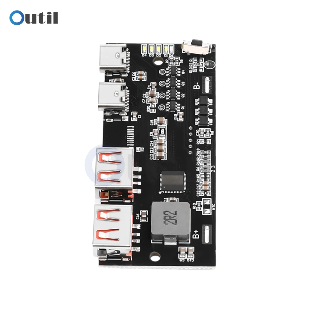 22.5W Power Bank Board QC4.0PD3.0 Fast Charging Mobile Power Module Supports VOOC Lithium Iron Phosphate DIY Circuit Board