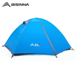 BISINNA Camping Tent 2 Person Aluminum Pole Lightweight Tourist Tent Double Layer Portable Tent for Hiking,Travelling
