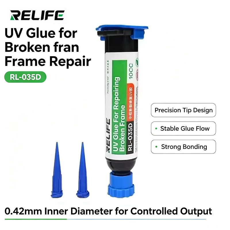 RELIFE RL-035D Repairing UV Glue Fast Curing Without Whitening For Phone LCD Middle Frame Fracture Repair