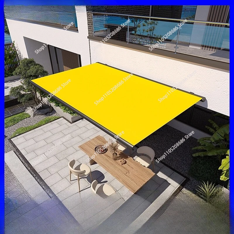 Awning Garden Buildings Automatic Awning Outdoor Cassette Foldable Awning Sun Shades Outdoor Retractable