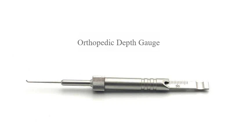 

Pet Orthopedic Depth Gauge, Stainless Steel, Hollow Screw Orthopedic Depth Measurer, 30, 40, 60, 90mm