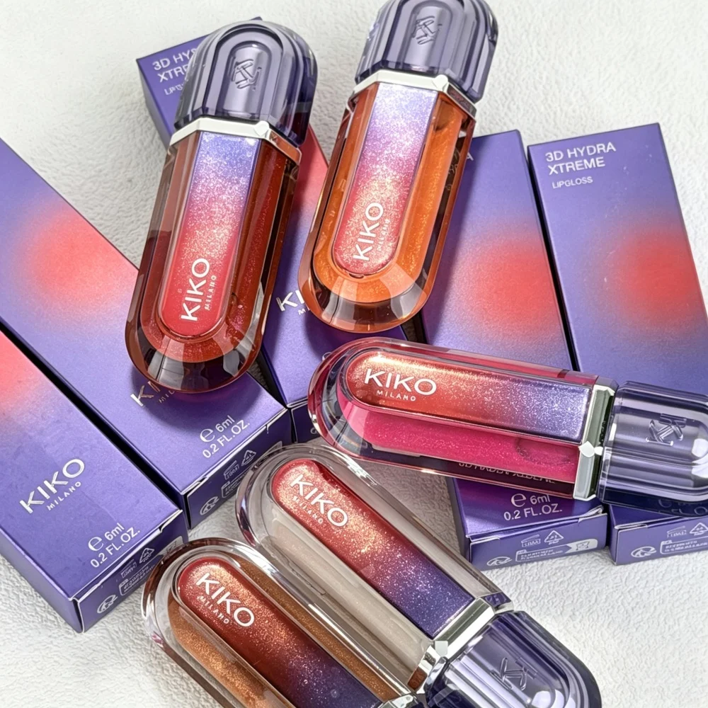 KIKO 3D Hydra Xtreme Lip Gloss Limited Edition Mirror Shine Plumping Lip Glaze Moisturizing Waterproof Non-sticky Cup Lip Makeup