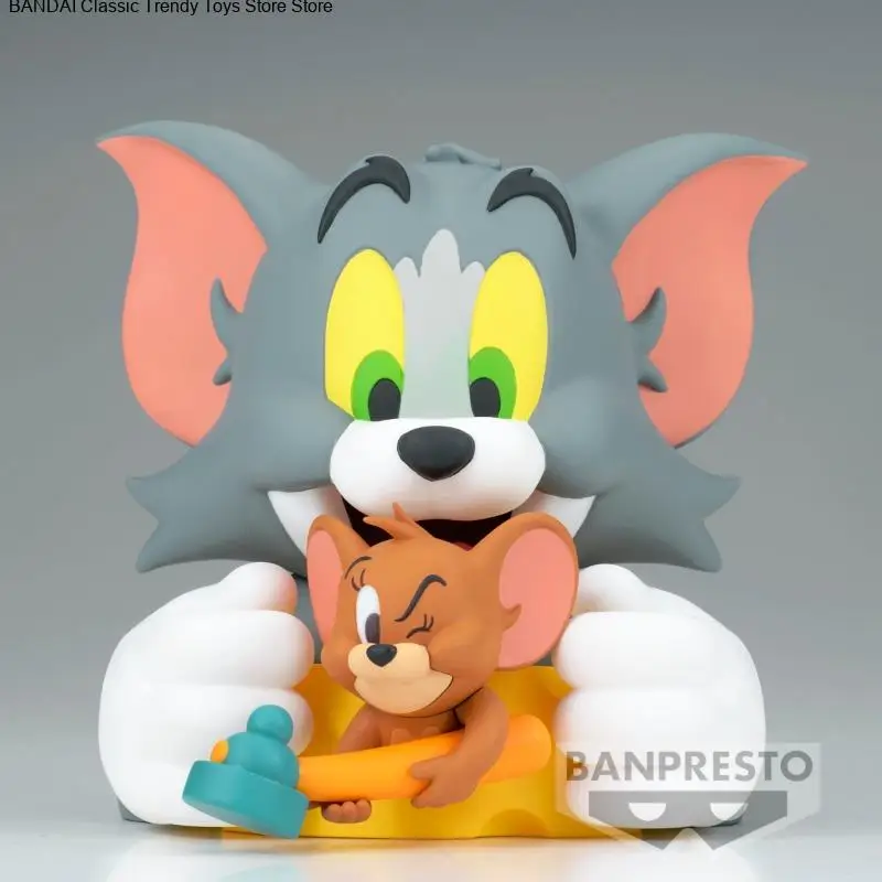 Bandai  Tom and Jerry Anime Figure Action Toys for Boys Girls Kids Christmas Gift Collectible Model Ornaments Genuine Banpresto