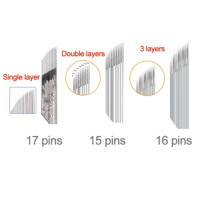 

Иглы для микроблейдинга изогнутые, 10/20 шт., одинарные/двойные/тройные ряды, ручные лезвия для перманентного макияжа, расходные материалы для татуажа