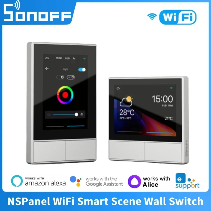 SONOFF NSPanel Sonoff Wall Switch Smart Home Control Panel Sonoff Ns Panel 86P EU/US Digital Temperature Thermostat Alexa Google