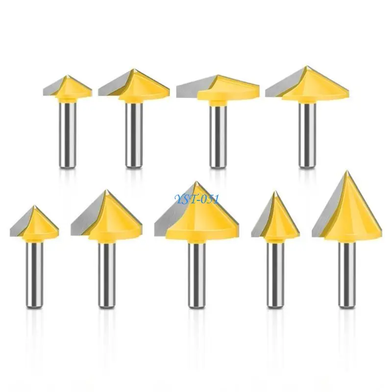 

E15A Professional V Flute Router Bit End Mill For Diverse Woodworking Needs