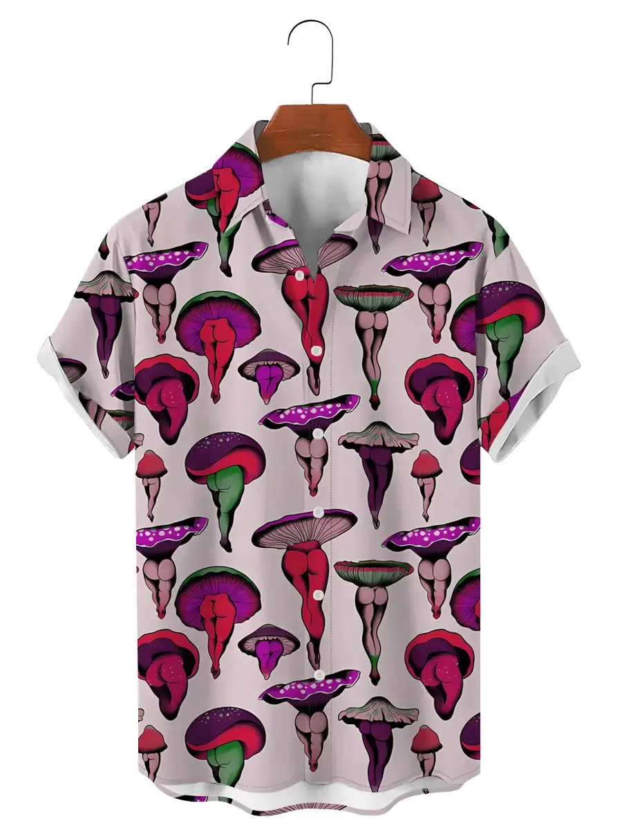 Camisa hawaiana de manga corta para hombre, camisa con estampado 3D Gráfico Artístico, ropa de calle, Tops sueltos, camisetas informales, Día de San Valentín, 2024