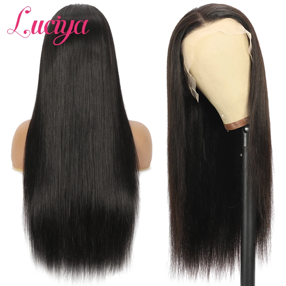 Straight 5X5 HD Lace Wigs Human Hair Transparent 13x4 Full Lace Front Human Hair Wigs Pre Plucked Brazilian 4x4 Lace Closure Wig