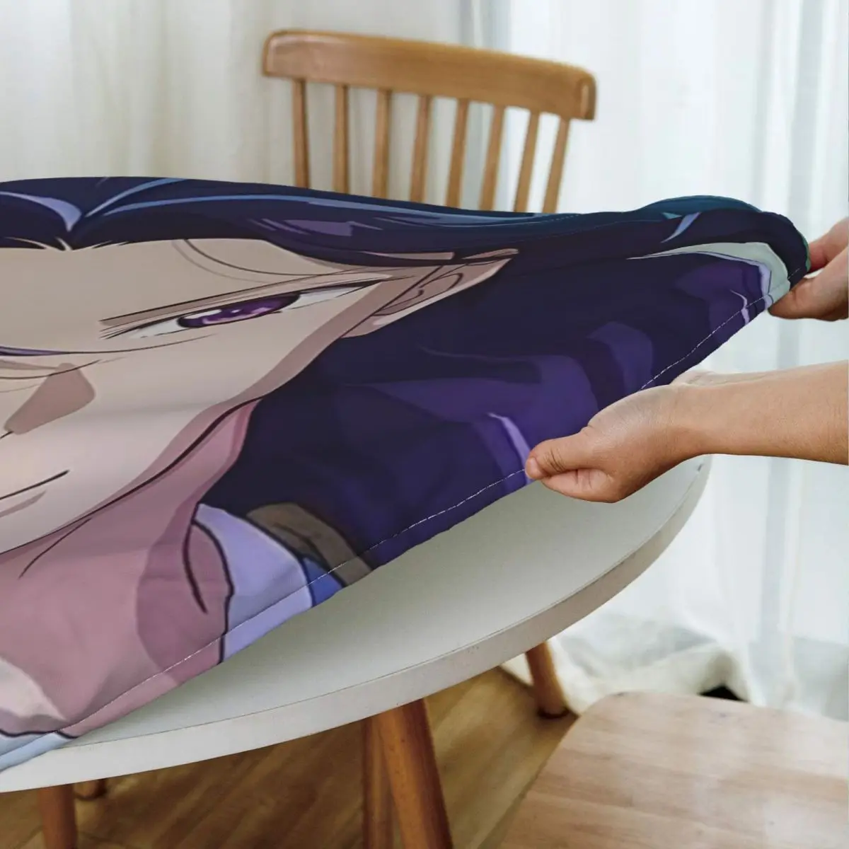 Jinshi Anime Cool The Apothecary Diaries Waterproof Round Tablecloth Oilproof Table Cloth for Kitchen Events Dining Table Cover