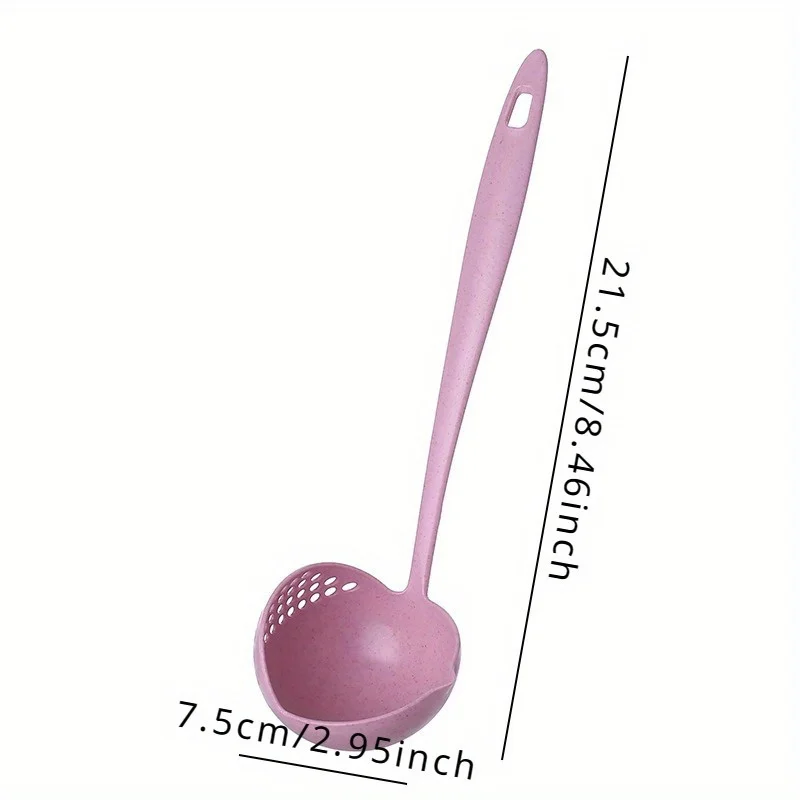 Long Handle 2-in-1 Ladle with Strainer - Perfect for Soup, Stews, and Sauces - Kitchen Utensil and Gadget Must-Have
