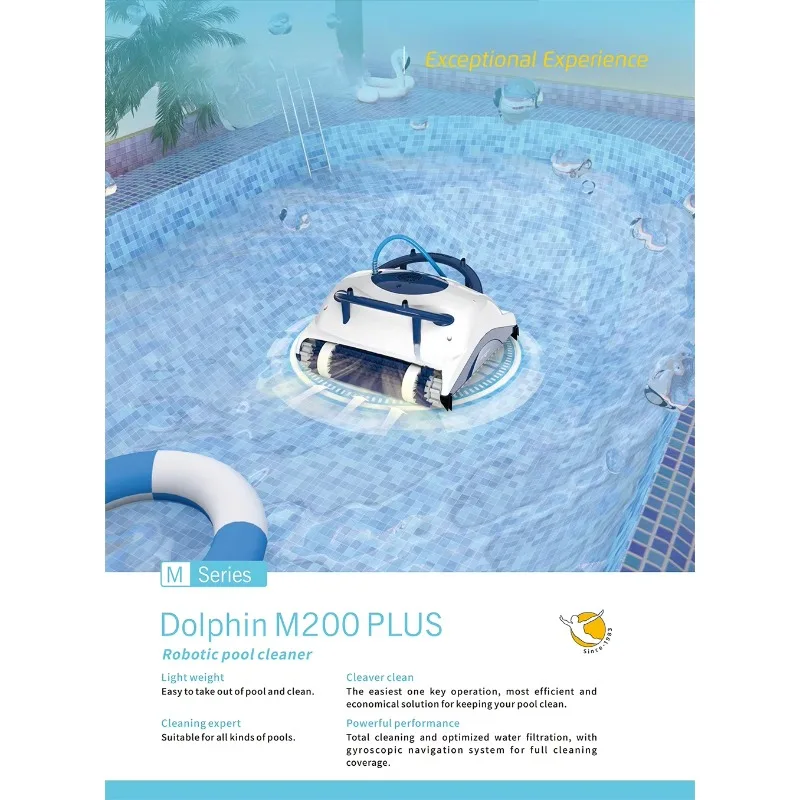 M200 Plus منظف حمام السباحة الآلي لتسلق الجدران وحمام السباحة جهاز آلي لتنظيف الأتربة روبوت تلقائي لحمام السباحة #6