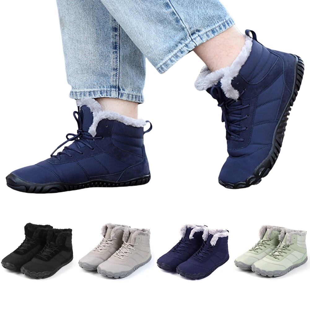 

Winter Snow Boots Lightweight Barefoot Shoes Non-Slip Casual Ankle Boots Waterproof Trail Running Shoes for Outdoor Sports