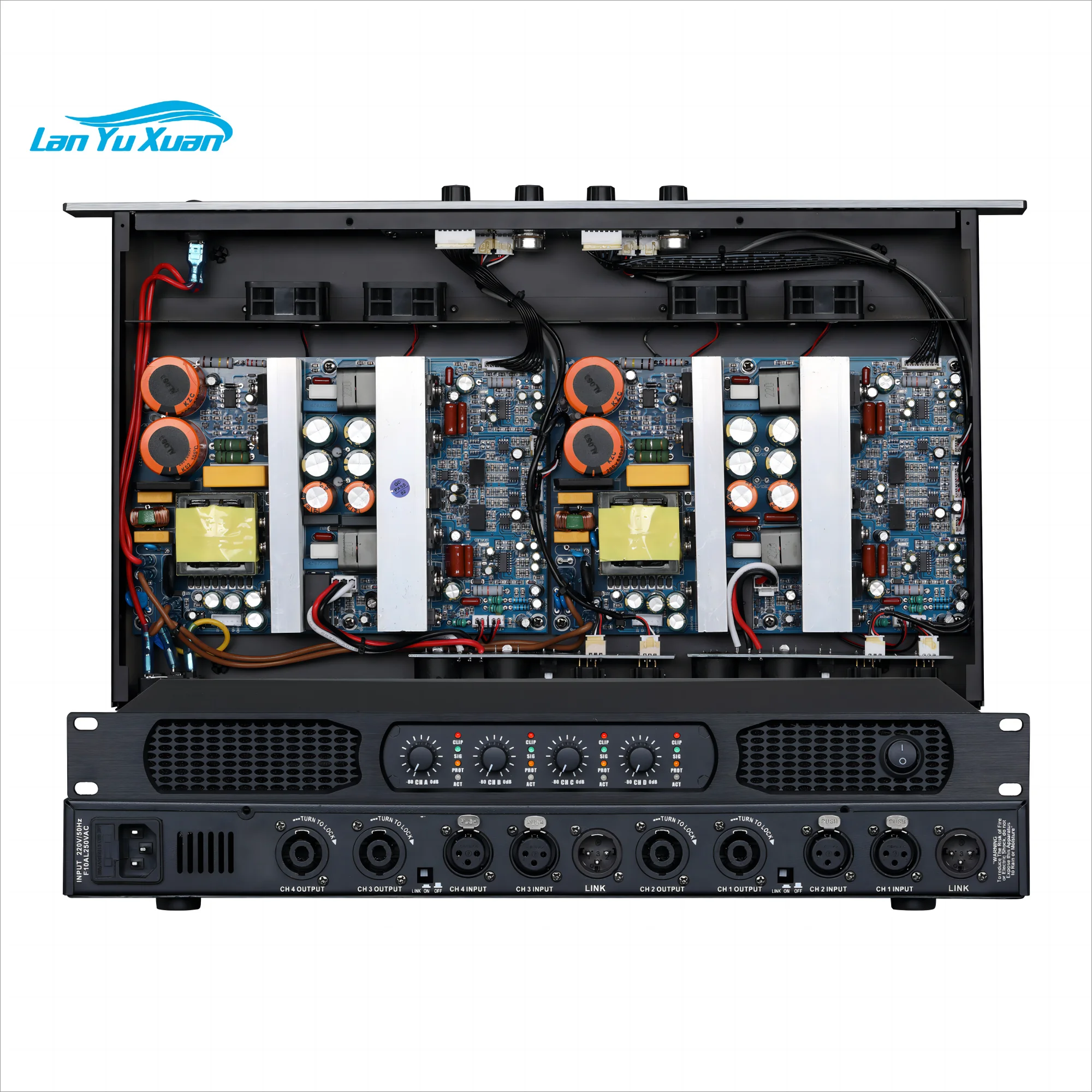 

Professional 4 Channel Class d 1u Amp Sound Audio Power Amplifiers Equipment for Home KTV Stage Conference Room Power Amplifier