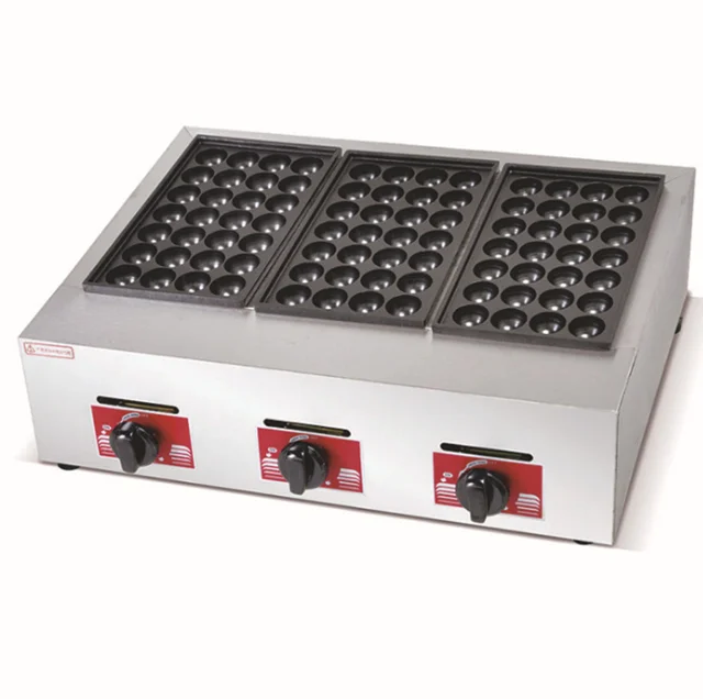 Máquina profesional de Takoyaki/máquina Takoyaki japonesa/cocina de sartén de bolas de pescado de Gas máquina de parrilla de sartén Takoyaki