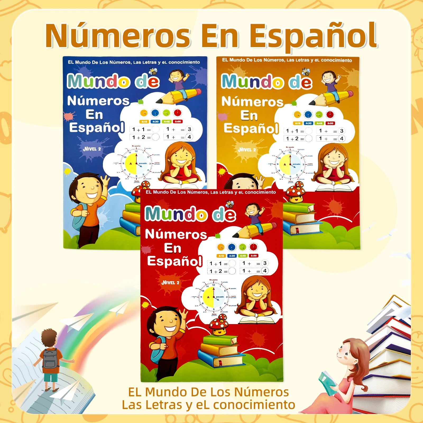 Spanish Children's Math Workbook Addition And Subtraction Oral Arithmetic Book 5-8 Years Old Primary School School Supplies