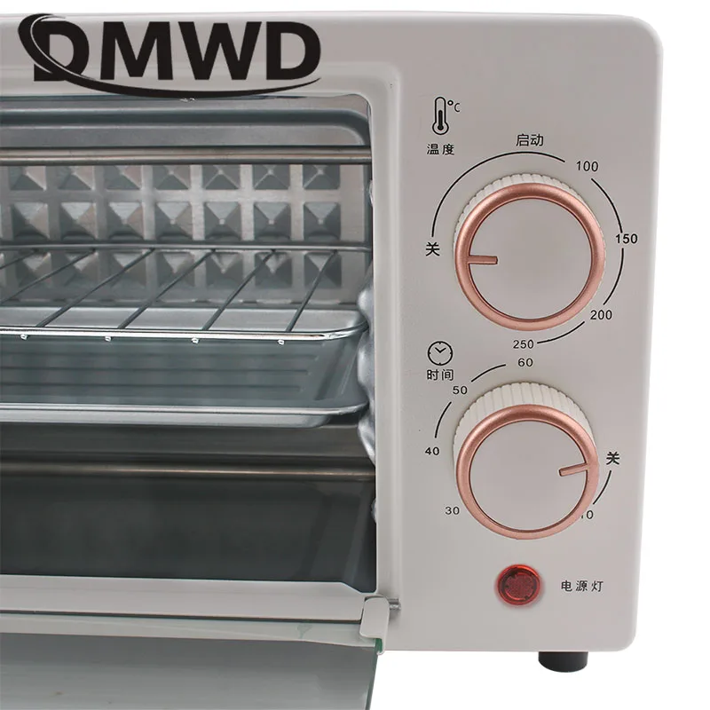 DMWD Mini Electric Oven Household Multifunctional Baking Roaster Timing Baking Grill Cake Pizza Breakfast Baking Machine 12L