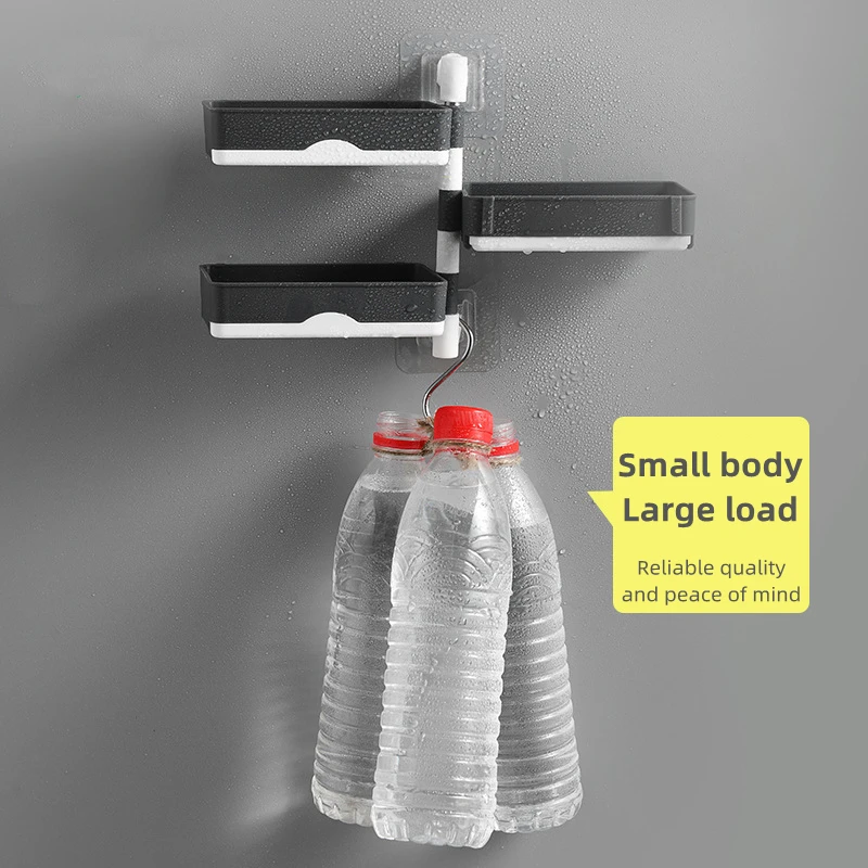 Soap Holder No Punching Rotatable 2/3/4 Layers Soap Box Container Toilet Bathroom Wall Mounted Soap Holder Bathroom Storage Box