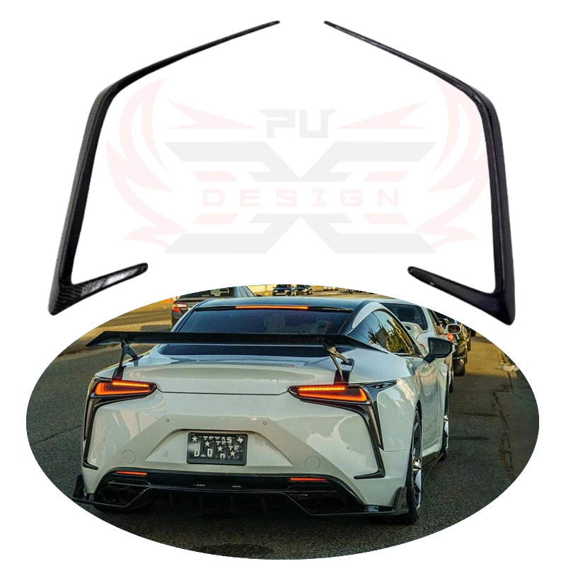 Dry Carbon Fiber Rear Bumper Splitter Lip For Lexus LC500 LC500H Rear Bumper Canards