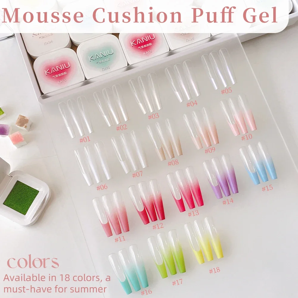 Kaniu Tinta unita Nail Art Patting Colla Cuscino d'aria Patting Colla Pittura in gesso Smalto per unghie Decorazione per salone di bellezza fai da te