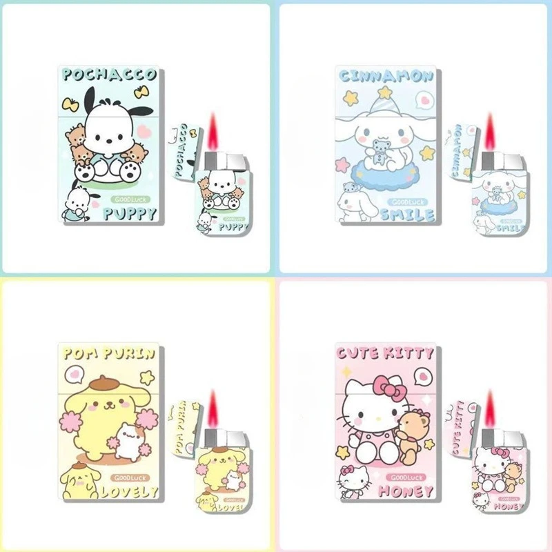 

Sanrio Cartoon Cigarette Box Multiple styles Hello Kitty Kuromi Pochacco My Melody Plastic Cute Card Storage Box birthday Gift